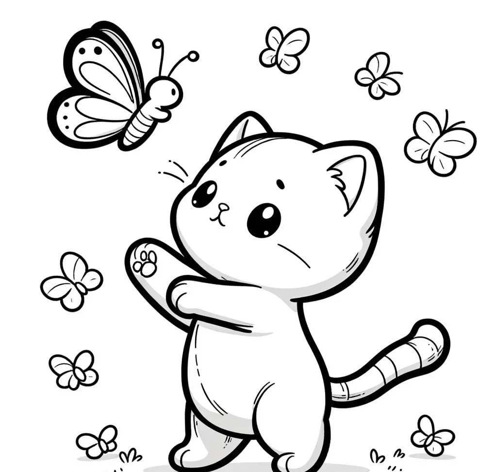 Explore our charming collection of adorable cat coloring pages perfect for unleashing your creativity. Let these cute feline designs bring joy to your coloring sessions!